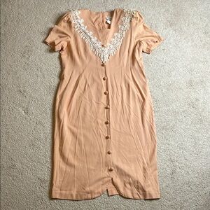 Studio C Pink Flutter Sleeve Sheath Dress